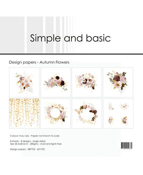 Simple and Basic Autumn Flowers 12x12 Inch Paper Pack (SBP722) (DISCONTINUED) Simple and Basic Autumn Flowers 12x12 Inch Paper Pack (SBP722) (DISCONTINUED)