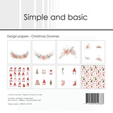 Simple and Basic Christmas Gnomes 6x6 Inch Paper Pack (SBP523) (DISCONTINUED)
