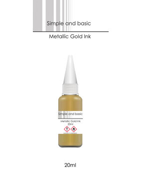 Simple and Basic Metallic Gold Ink 20ml (SBI004) (DISCONTINUED) Simple and Basic Metallic Gold Ink 20ml (SBI004) (DISCONTINUED)