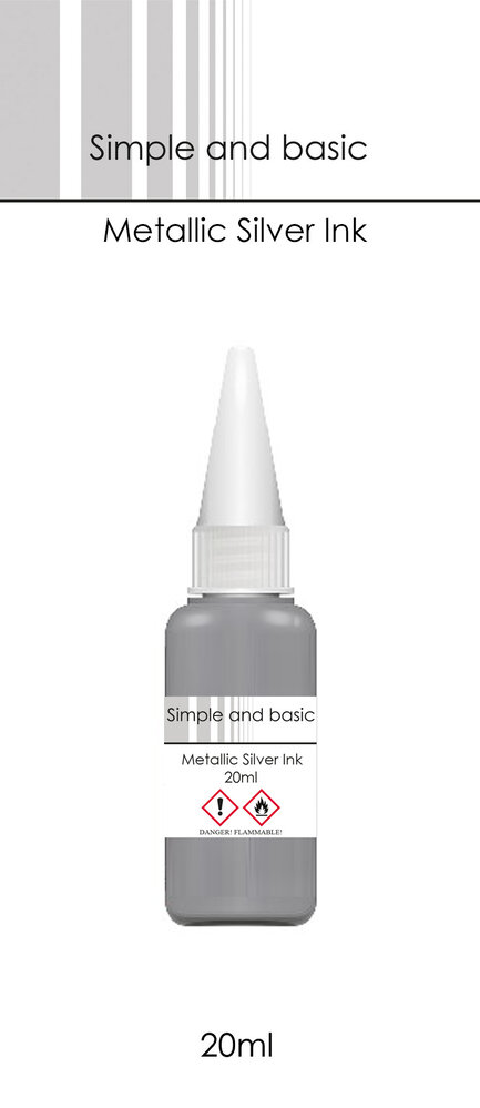 Simple and Basic Metallic Silver Ink 20ml (SBI003) (OUTLET)