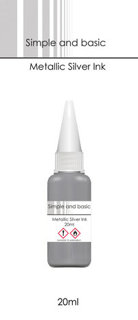 Simple and Basic Metallic Silver Ink 20ml (SBI003) (OUTLET)