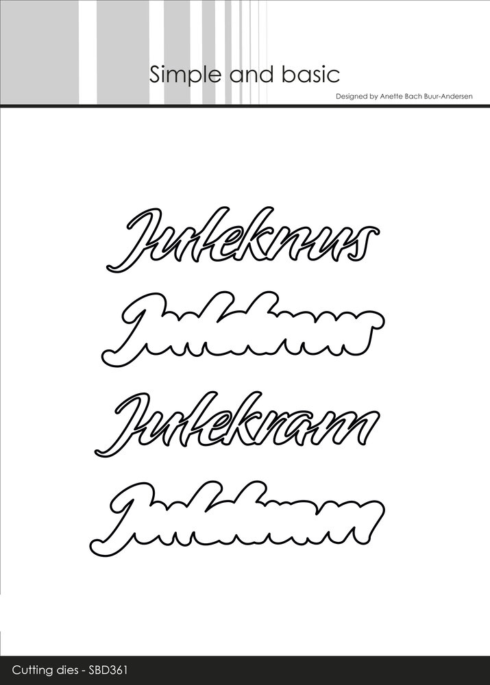 Simple and Basic Juleknus & Julekram Cutting Dies (SBD361) (DISCONTINUED)