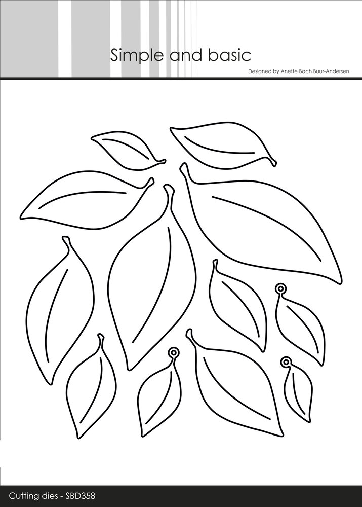 Simple and Basic Mega Leaves Cutting Dies (SBD358) (OUTLET)