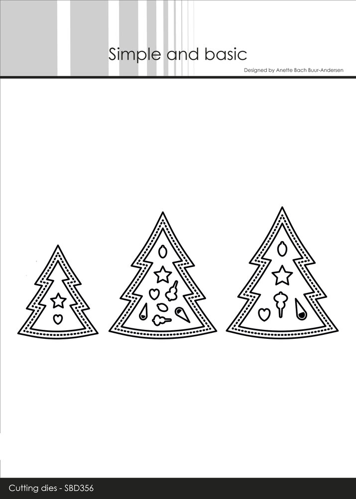 Simple and Basic Christmas Trees Cutting Dies (SBD356) (DISCONTINUED)