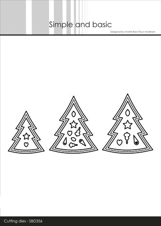 Simple and Basic Christmas Trees Cutting Dies (SBD356) (DISCONTINUED)