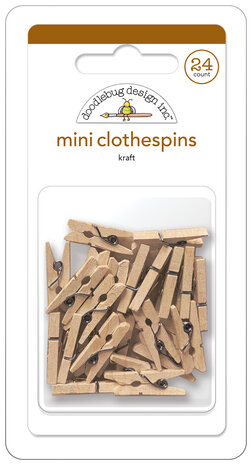 Doodlebug Design Kraft White Mini Clothespins (24pcs) (8144) (DISCONTINUED) Doodlebug Design Kraft White Mini Clothespins (24pcs) (8144) (DISCONTINUED)