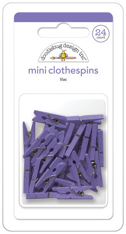 Doodlebug Design Lilac Mini Clothespins (24pcs) (8142) (DISCONTINUED) Doodlebug Design Lilac Mini Clothespins (24pcs) (8142) (DISCONTINUED)