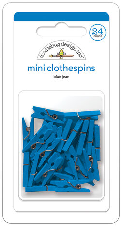 Doodlebug Design Blue Jean Mini Clothespins (24pcs) (8141) (DISCONTINUED) Doodlebug Design Blue Jean Mini Clothespins (24pcs) (8141) (DISCONTINUED)