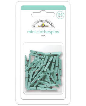 Doodlebug Design Mint Mini Clothespins (24pcs) (8139) (DISCONTINUED)