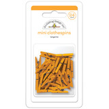Doodlebug Design Tangerine Mini Clothespins (24pcs) (8136) (DISCONTINUED)