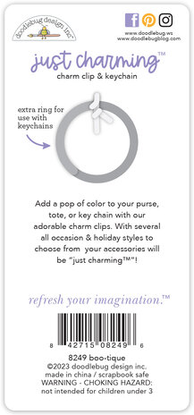 Doodlebug Design Boo-Tique Just Charming Clip & Keychain (8249) (DISCONTINUED)