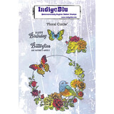 IndigoBlu Floral Circle A6 Rubber Stamps (IND1181) (OUTLET)