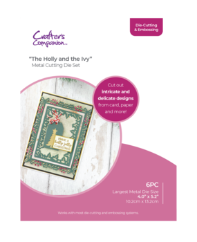 Crafter's Companion Christmas Nesting Cutting & Embossing Die The Holly & The Ivy (CC-DCE-MD-THTI) (OUTLET)