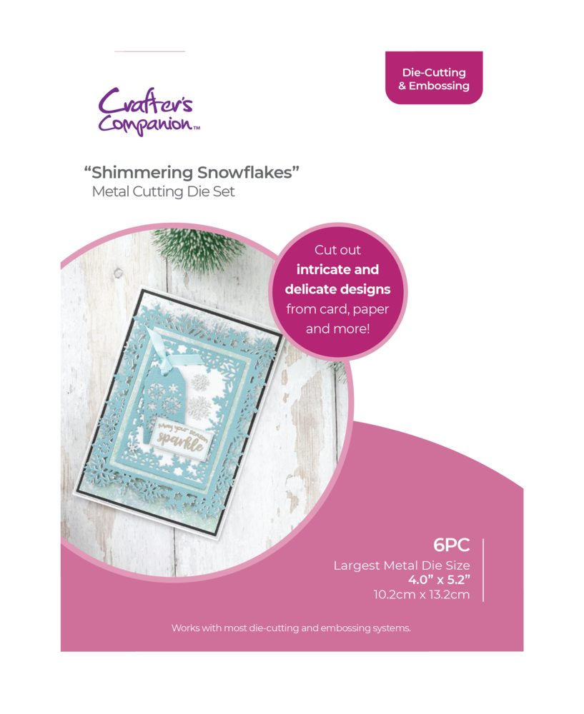 Crafter's Companion Christmas Nesting Cutting & Embossing Die Shimmering Snowflakes (CC-DCE-MD-SHSN) (OUTLET)