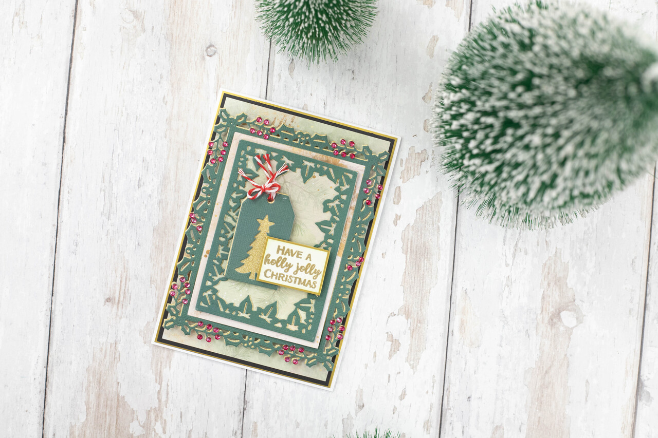 Crafter's Companion Christmas Nesting Cutting & Embossing Die The Holly & The Ivy (CC-DCE-MD-THTI) (OUTLET)