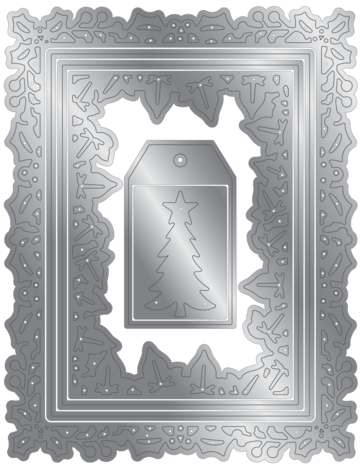 Crafter's Companion Christmas Nesting Cutting & Embossing Die The Holly & The Ivy (CC-DCE-MD-THTI) (OUTLET)