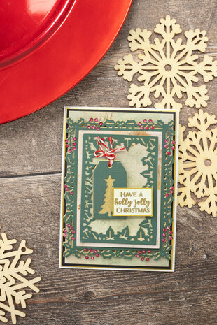 Crafter's Companion Christmas Nesting Cutting & Embossing Die The Holly & The Ivy (CC-DCE-MD-THTI) (OUTLET)