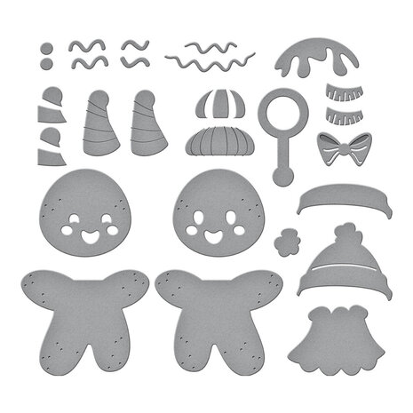 Spellbinders Dancin' Gingerbread Etched Dies (S5-609)