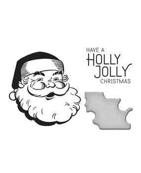 Spellbinders Holly Jolly Santa Press Plate & Die Set (BP-054) (OUTLET) Spellbinders Holly Jolly Santa Press Plate & Die Set (BP-054) (OUTLET)