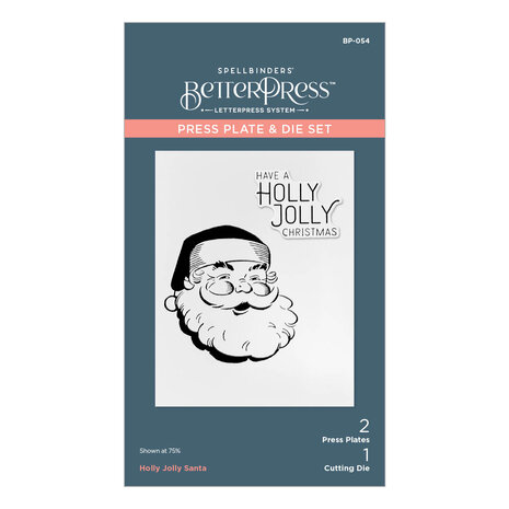 Spellbinders Holly Jolly Santa Press Plate & Die Set (BP-054) (OUTLET) Spellbinders Holly Jolly Santa Press Plate & Die Set (BP-054) (OUTLET)