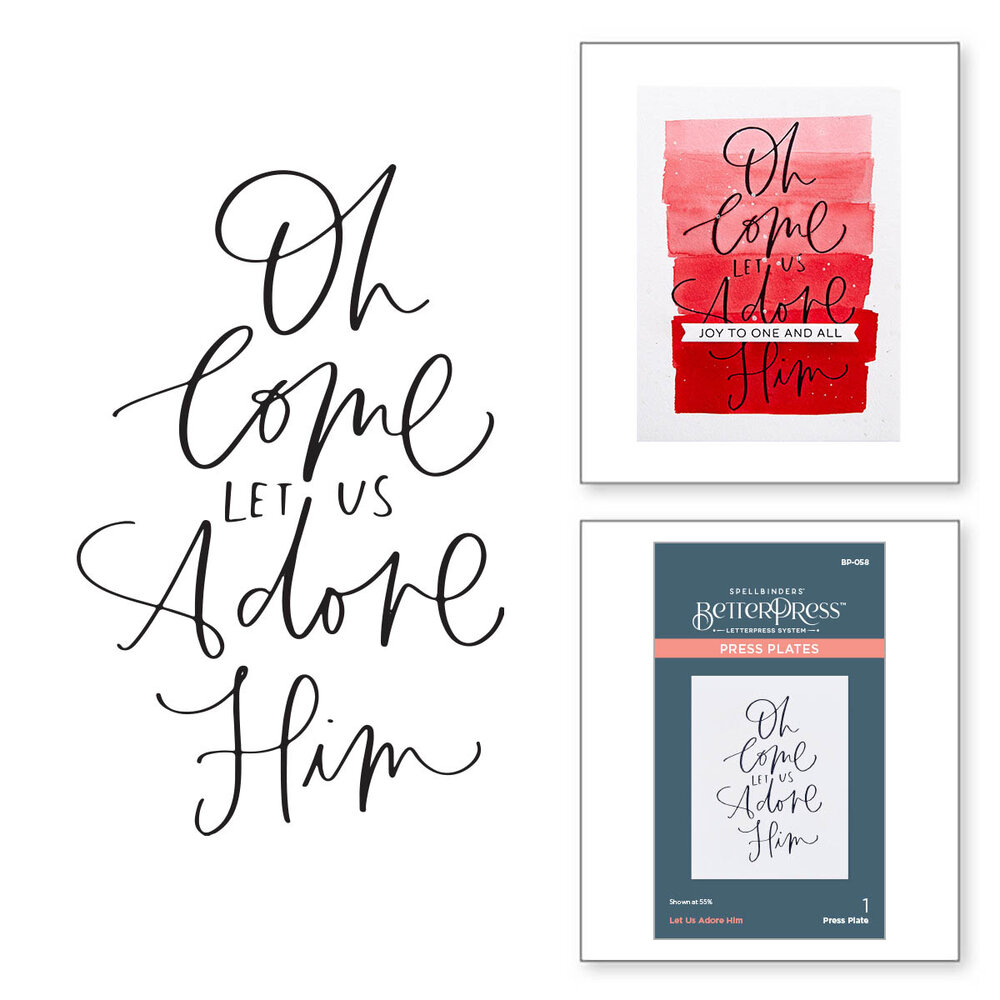 Spellbinders Let Us Adore Him Press Plate (BP-058) (OUTLET)