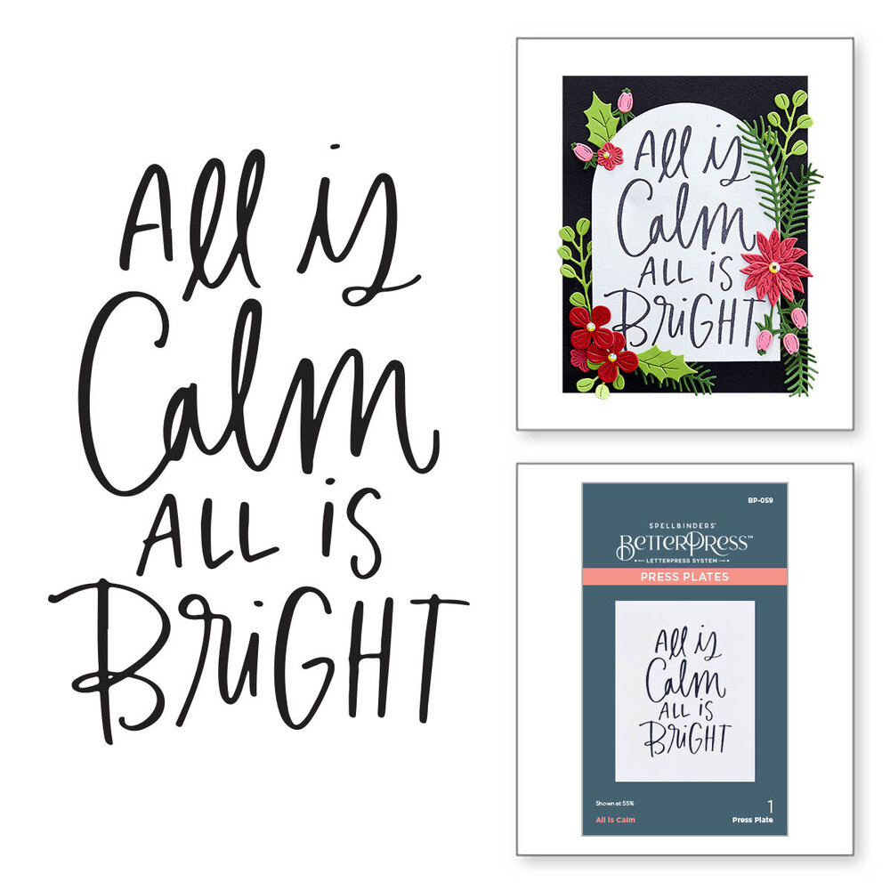 Spellbinders All Is Calm Press Plate (BP-059) (OUTLET) Spellbinders All Is Calm Press Plate (BP-059) (OUTLET)