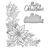 Spellbinders Poinsettia Corner Press Plate & Die Set (BP-065) Spellbinders Poinsettia Corner Press Plate & Die Set (BP-065)