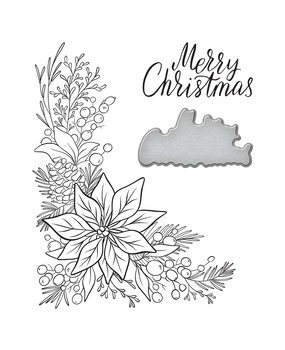 Spellbinders Poinsettia Corner Press Plate & Die Set (BP-065) Spellbinders Poinsettia Corner Press Plate & Die Set (BP-065)