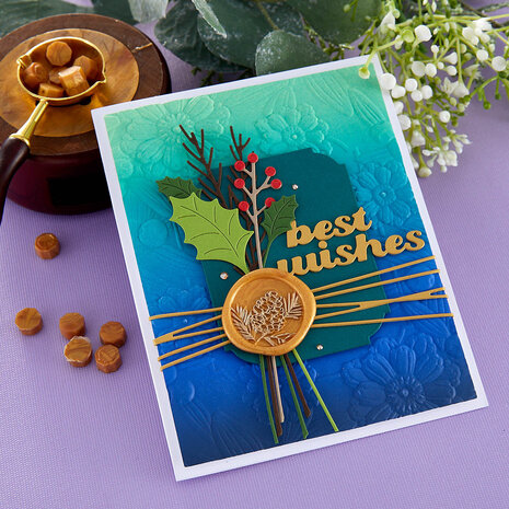 Spellbinders Notched Corner Florals 3D Embossing Folder (E3D-067) (DISCONTINUED)