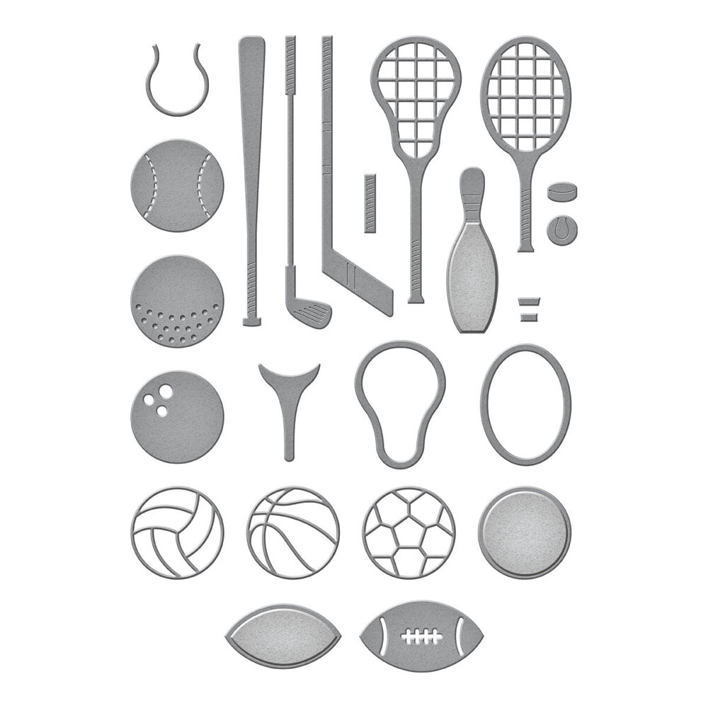 Spellbinders Sporting Goods Set Etched Dies (S6-217)