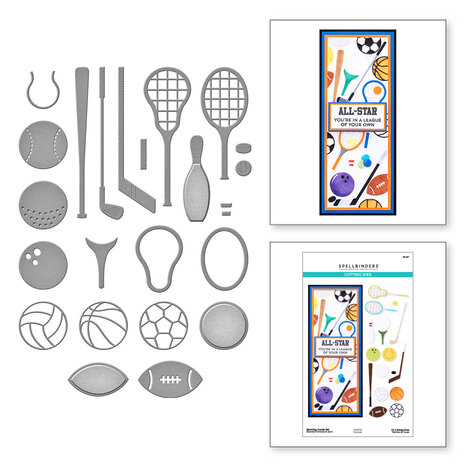 Spellbinders Sporting Goods Set Etched Dies (S6-217)