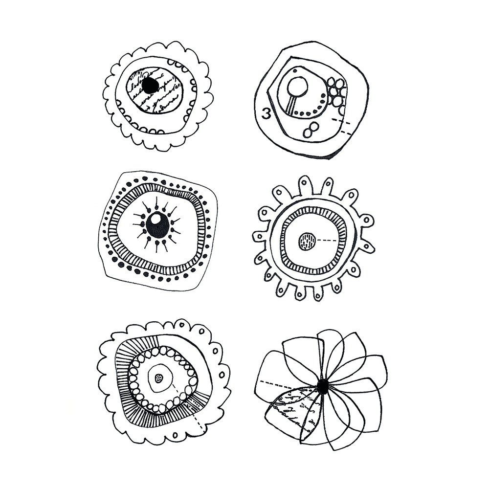 Crafty Individuals Floral Abstractions Blooms Unmounted Rubber Stamps (CI-632) (OUTLET)