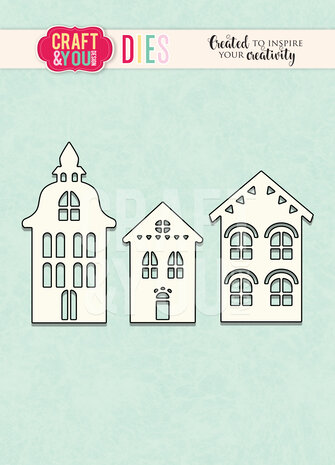 Craft & You Design Houses Dies (CYD-CW251) Craft & You Design Houses Dies (CYD-CW251)