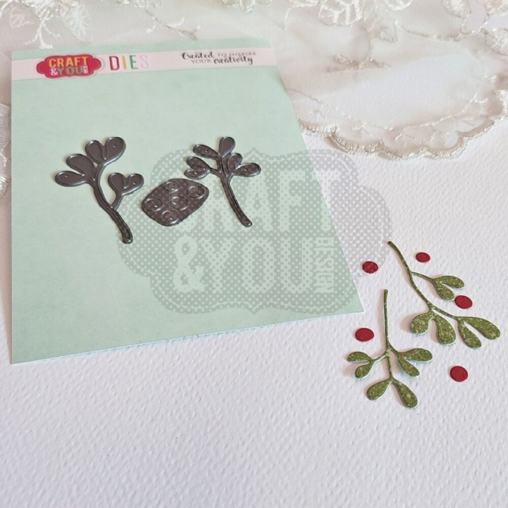 Craft & You Design Mistletoe Twigs Dies (CYD-CW253) (DISCONTINUED)