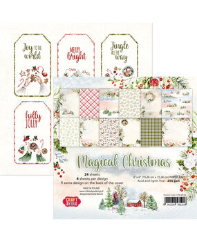 Craft & You Design Magical Christmas 12x12 Inch Paper Set 250gsm (4sheets) (CSET-MC-8) (DISCONTINUED)