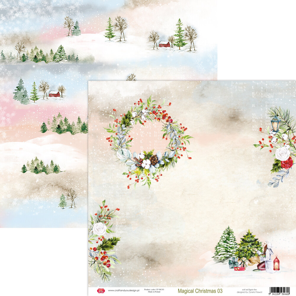 Craft & You Design Magical Christmas 12x12 Inch Paper Set 250gsm (12sheets) (CYD-CPS-MC30-12) (DISCONTINUED)