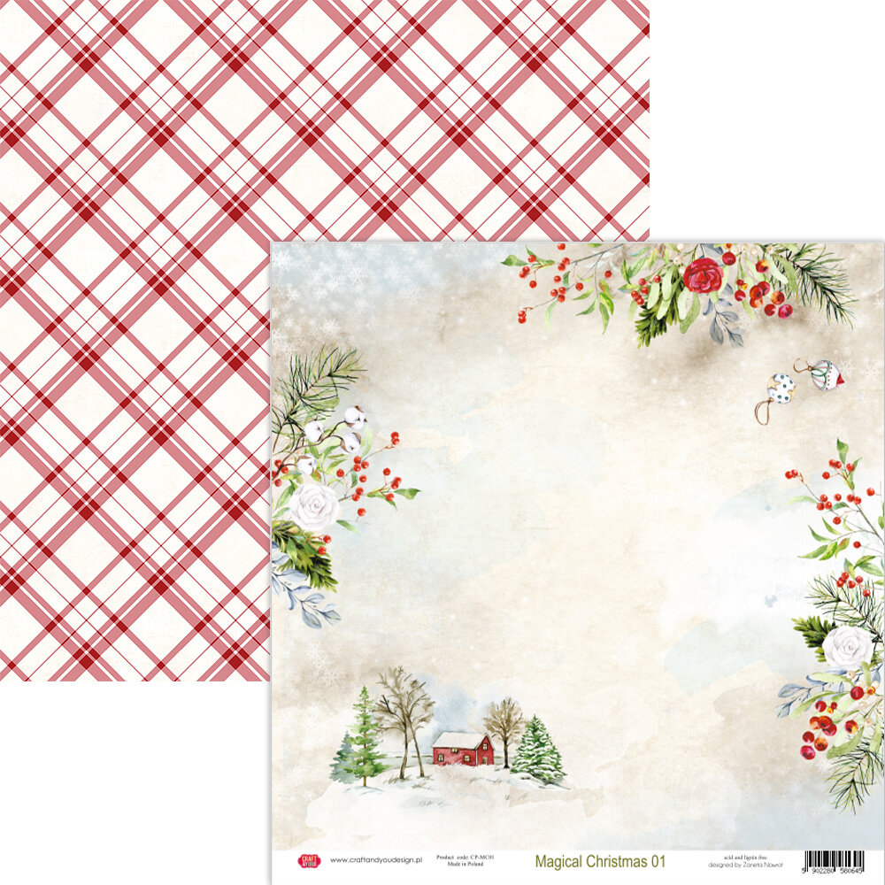 Craft & You Design Magical Christmas 12x12 Inch Paper Set 250gsm (6sheets) (CYD-CPS-MC30-6) (DISCONTINUED)