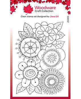 Woodware Petal Doodles All Bunched Up Clear Stamps (JGS855) (OUTLET)