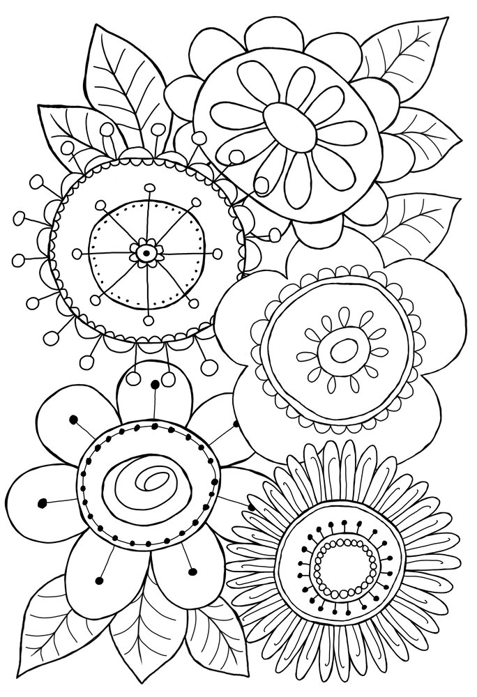 Woodware Petal Doodles All Bunched Up Clear Stamps (JGS855) (OUTLET)