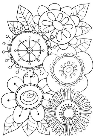 Woodware Petal Doodles All Bunched Up Clear Stamps (JGS855) (OUTLET)