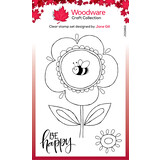 Woodware Petal Doodles Be Happy Clear Stamps (JGS862) (OUTLET)