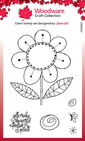 Woodware Petal Doodles Pretty Place Clear Stamps (JGS863) (OUTLET)