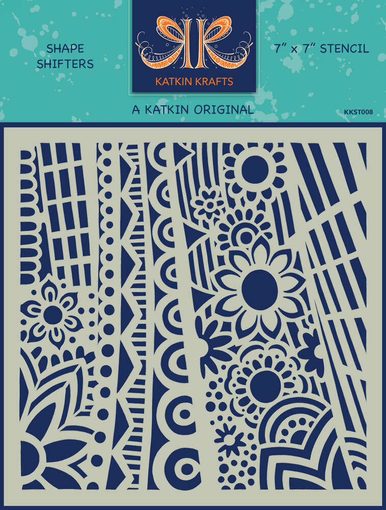 Katkin Krafts Shape Shifters 7x7 Inch Stencil (KKST008) (OUTLET)