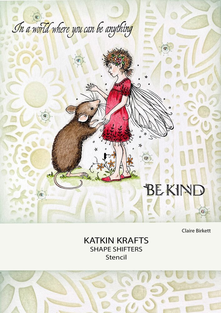 Katkin Krafts Shape Shifters 7x7 Inch Stencil (KKST008) (OUTLET)