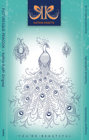 Katkin Krafts Picturesque Peacock A5 Clear Stamp Set (KK0034) (OUTLET) Katkin Krafts Picturesque Peacock A5 Clear Stamp Set (KK0034) (OUTLET)