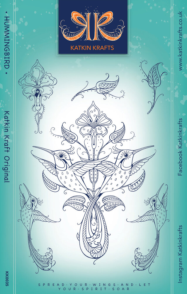 Katkin Krafts Hummingbird A5 Clear Stamp Set (KK0035) (OUTLET)