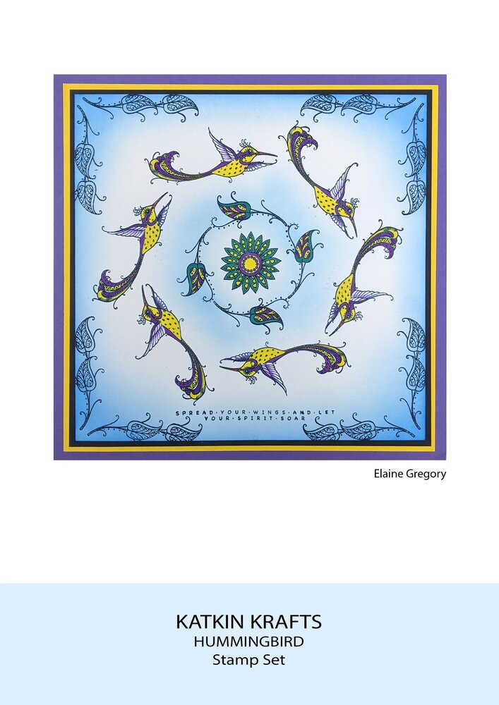 Katkin Krafts Hummingbird A5 Clear Stamp Set (KK0035) (OUTLET)