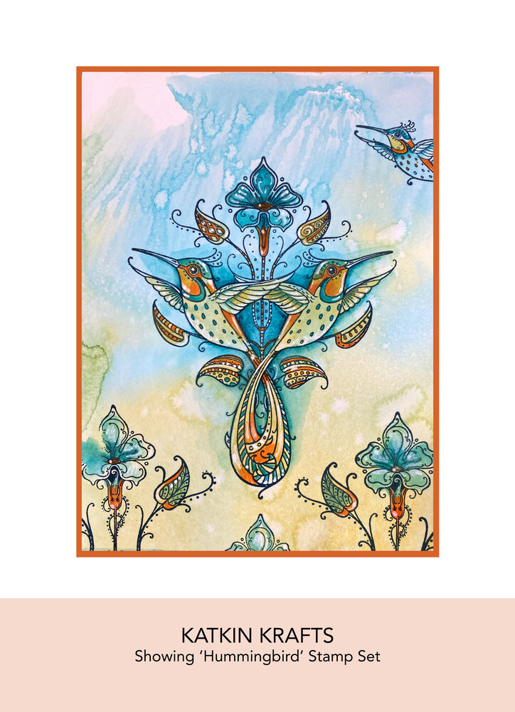 Katkin Krafts Hummingbird A5 Clear Stamp Set (KK0035) (OUTLET)