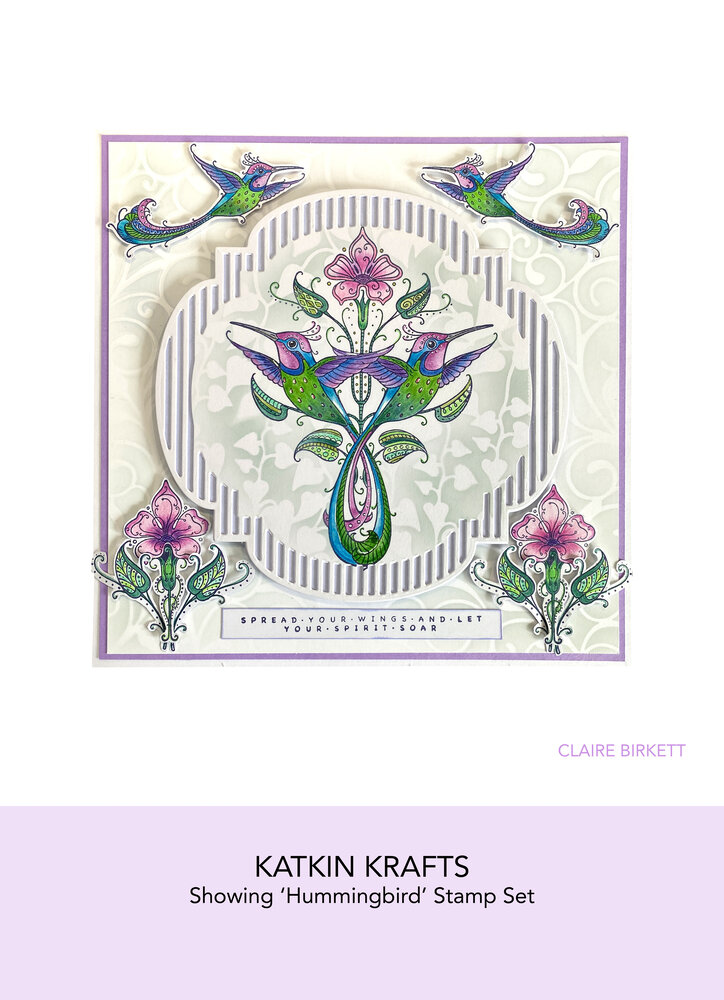 Katkin Krafts Hummingbird A5 Clear Stamp Set (KK0035) (OUTLET)