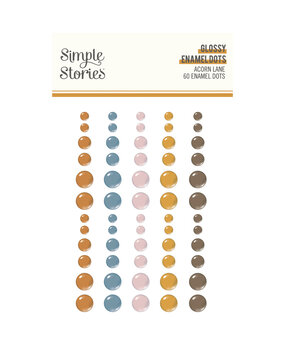 Simple Stories Acorn Lane Glossy Enamel Dots (60pcs) (21027) (DISCONTINUED)